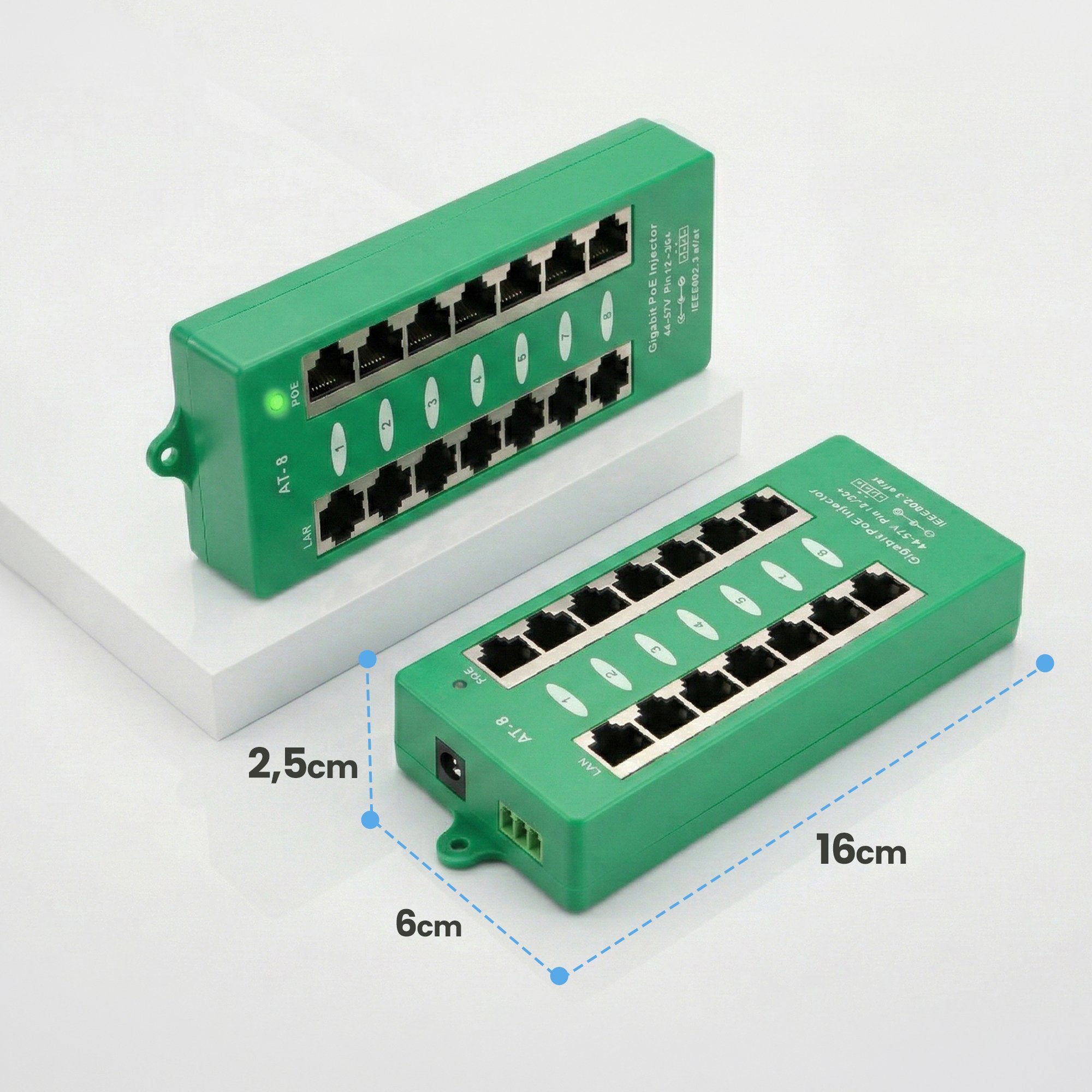 EAN 5903148912561 - Extralink ACTIVE POE INJECTOR 8 PORT GIGABIT 802.3AT/AF MODE A - 1 Gbps - 8-Port Gigabit Ethernet 48 V imagen 15