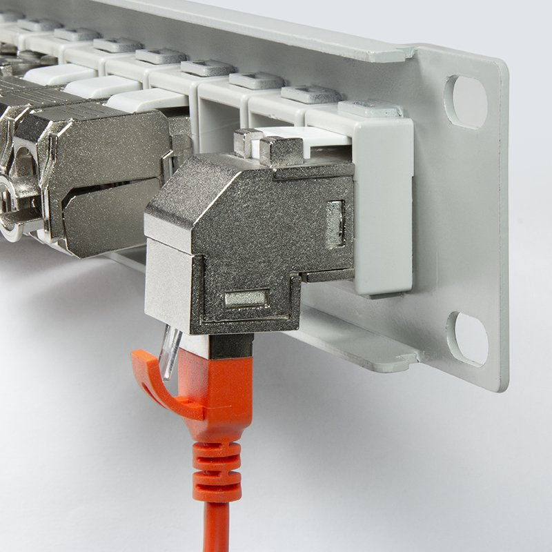 Acoplamiento Keystone Logilink 2x Rj45 Stp, Cat.6a, Acodado 90 °