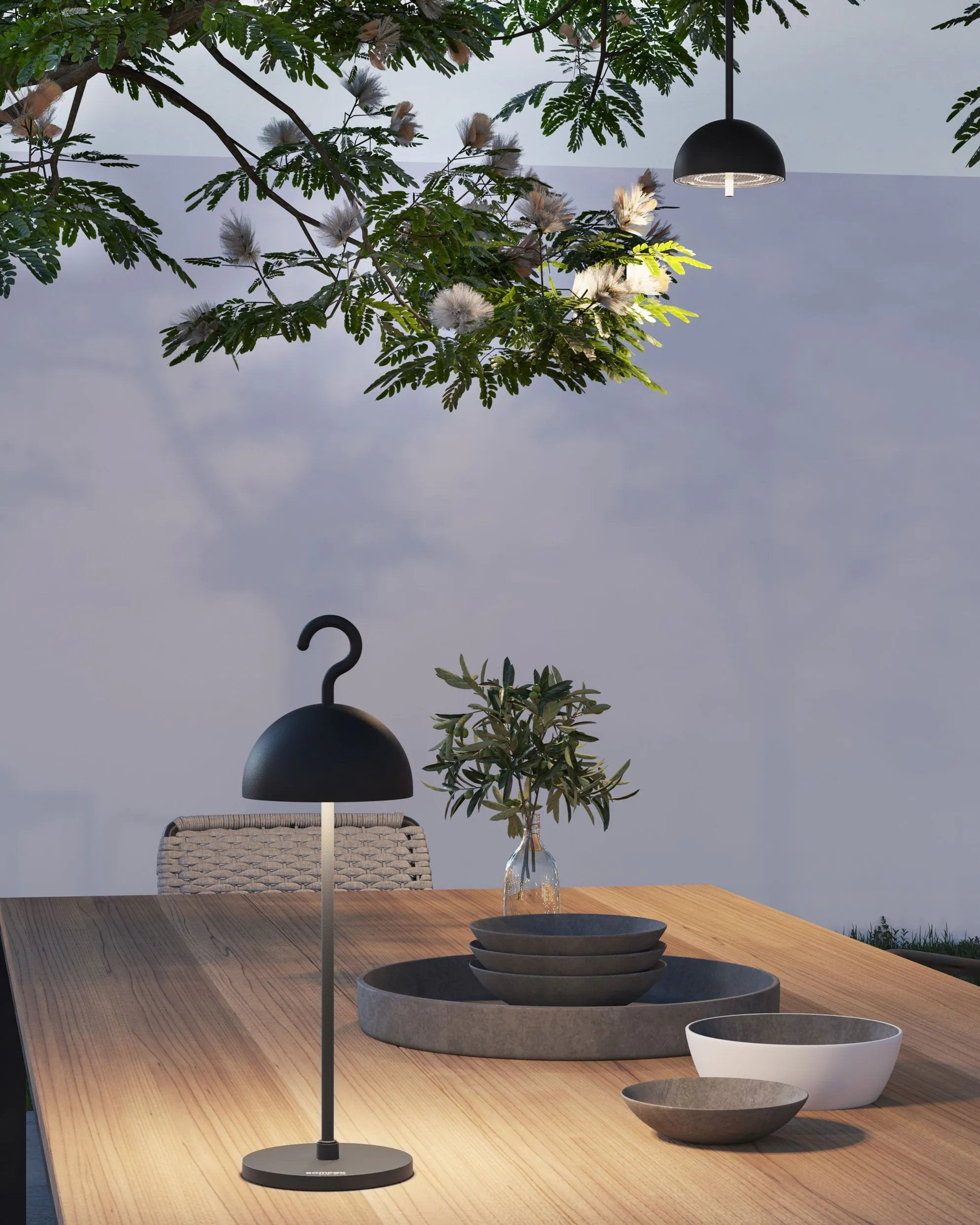 Sompex Hook Black Table Lamp