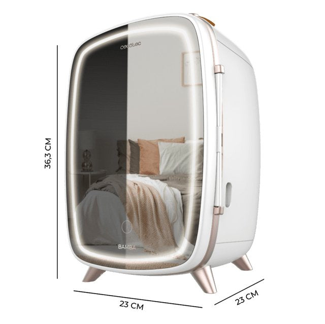 Cecotec Coolingbeauty 6000 Mirror Nevera Para Cosmeticos Con Espejo - 6l - Luz Led Con 3 Intensidades - Silencioso -
