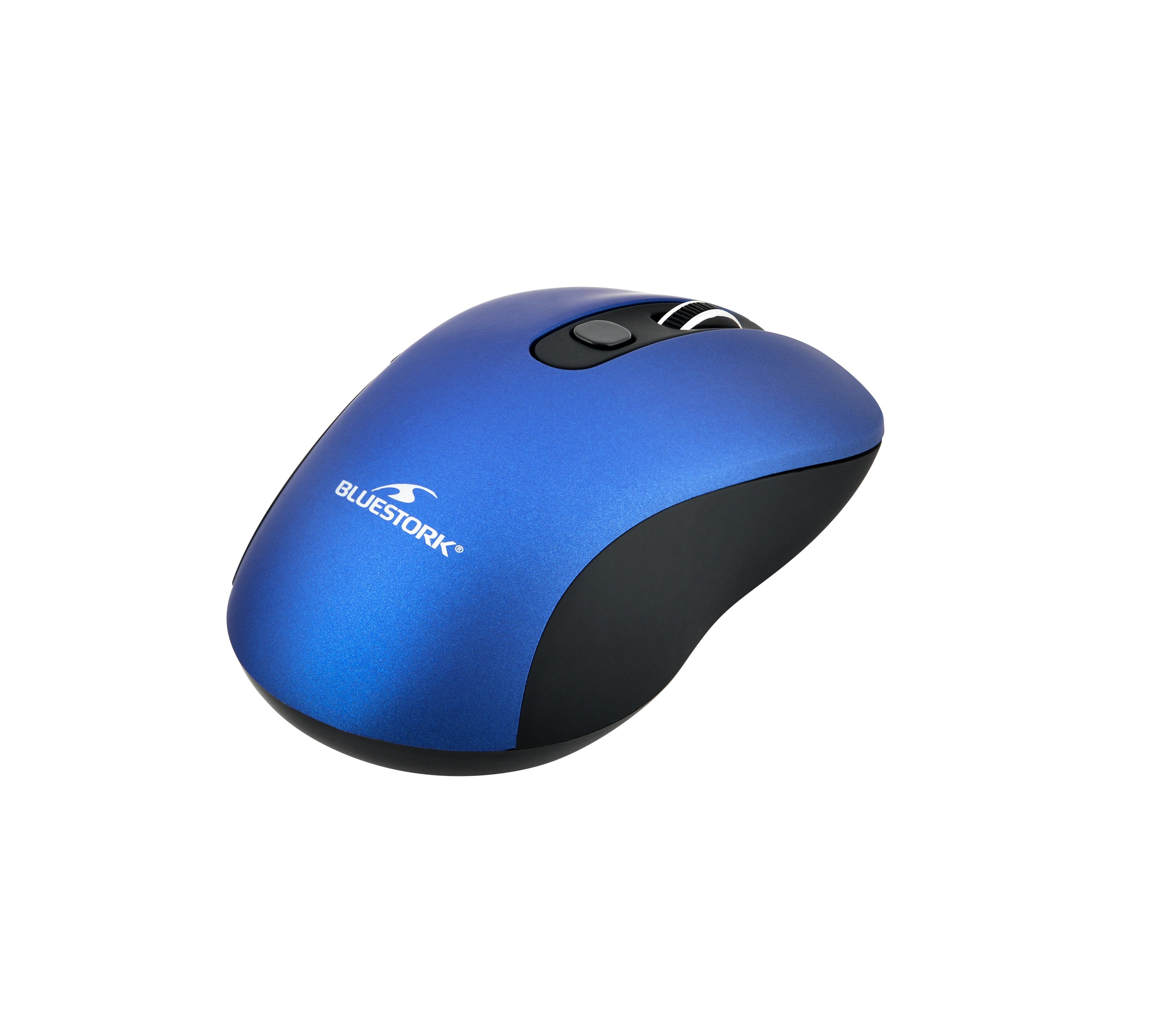 Bluestork Office 60 Ratón Inalámbrico 2,4 Ghz 1000/1600 Ppp Azul Claro Metálico