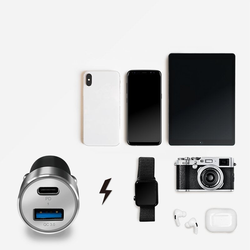 Logilink Cargador Para Coche Usb 2port 1xusb-C Pd, 1xusb-A Qc, 36w