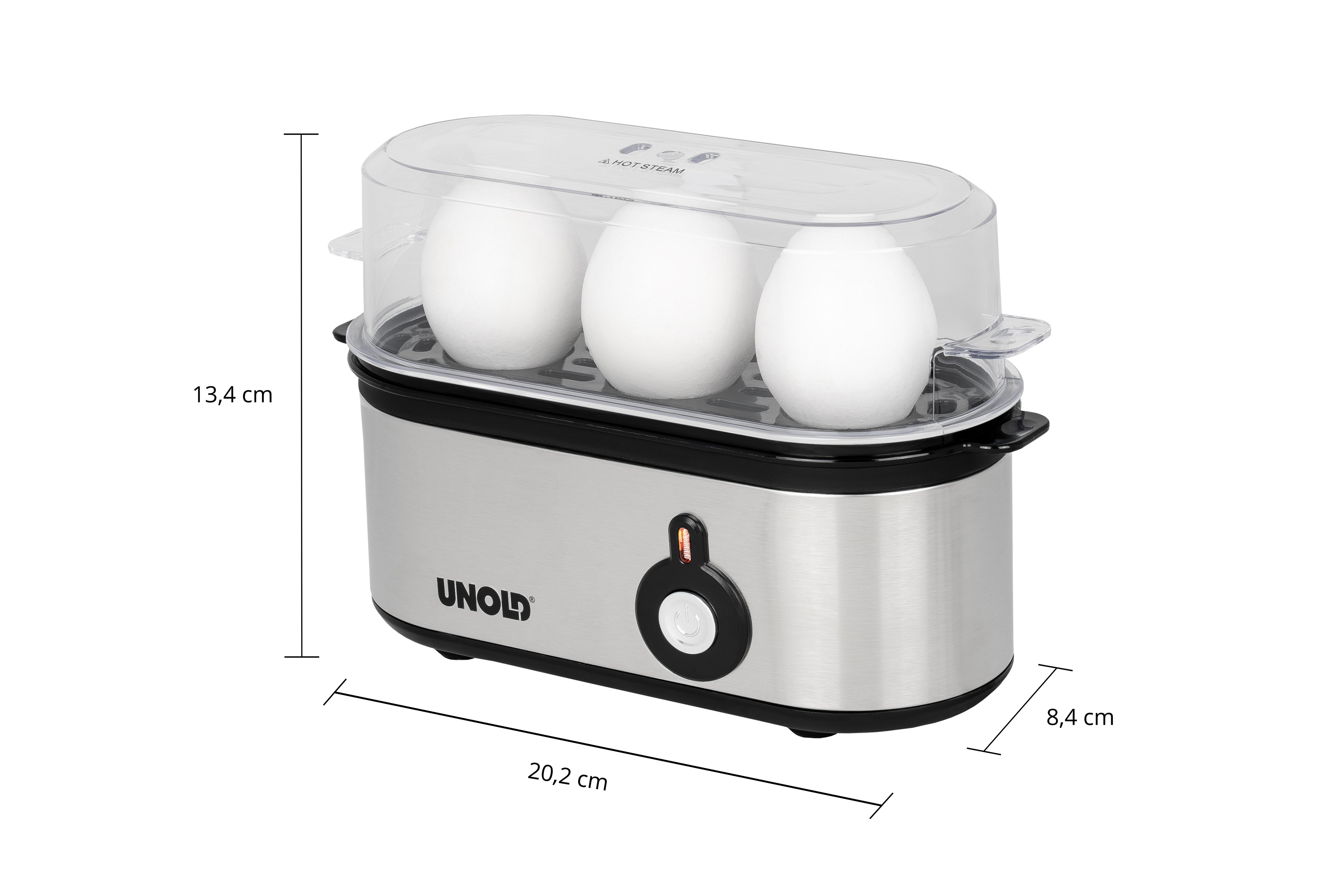 EAN 4011689386107 - Unold 38610 cuecehuevos 3 huevos 210 W Acero inoxidable imagen 10