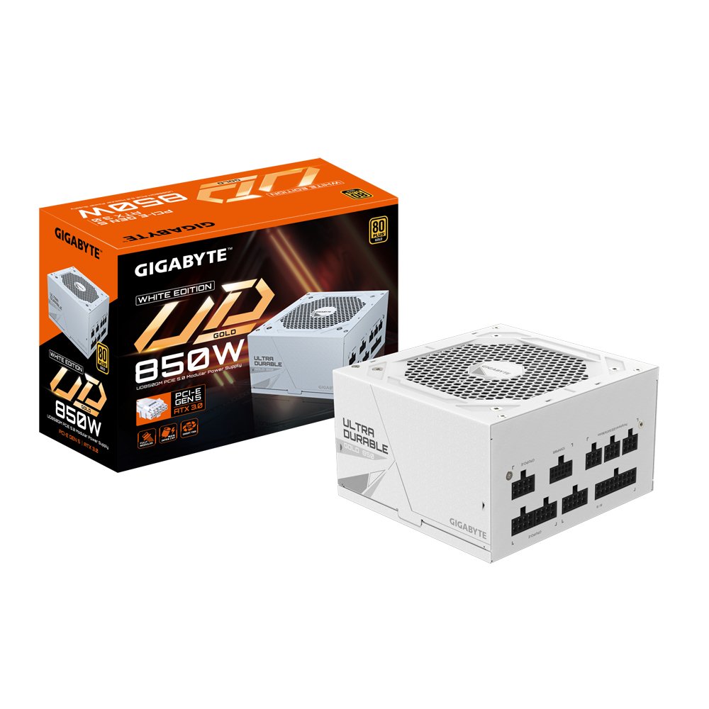 EAN 4719331553470 - GIGABYTE UD850GM PG5W unidad de fuente de alimentación 850 W 20+4 pin ATX Negro imagen 1