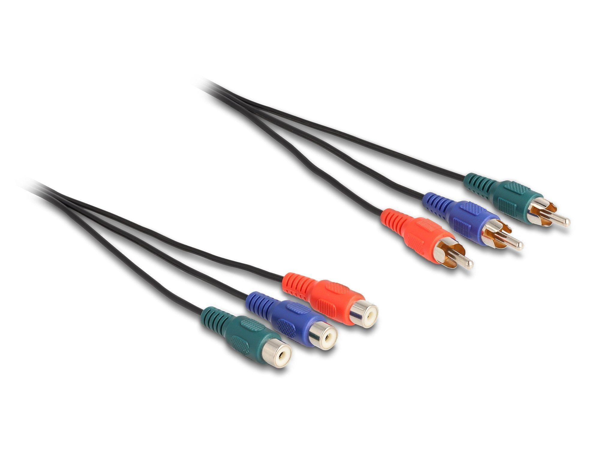 Delock 85390 Cable De Extensión Rca Rgb De 3 X Machos A 3 X Hembras, 1 M