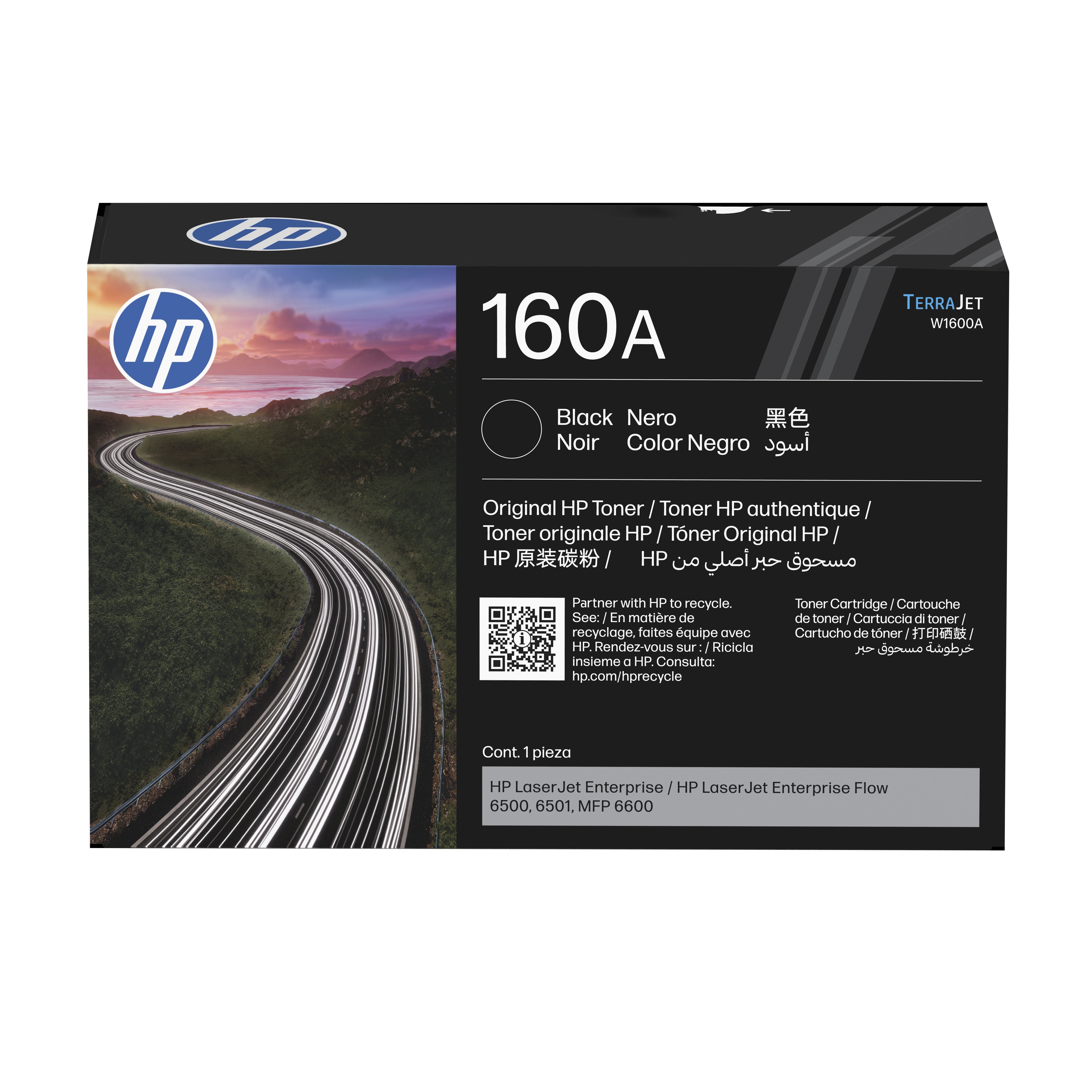 EAN 0196337290051 - HP 160A Black Original LaserJet Toner Cartridge cartucho de tóner 1 pieza(s) imagen 1
