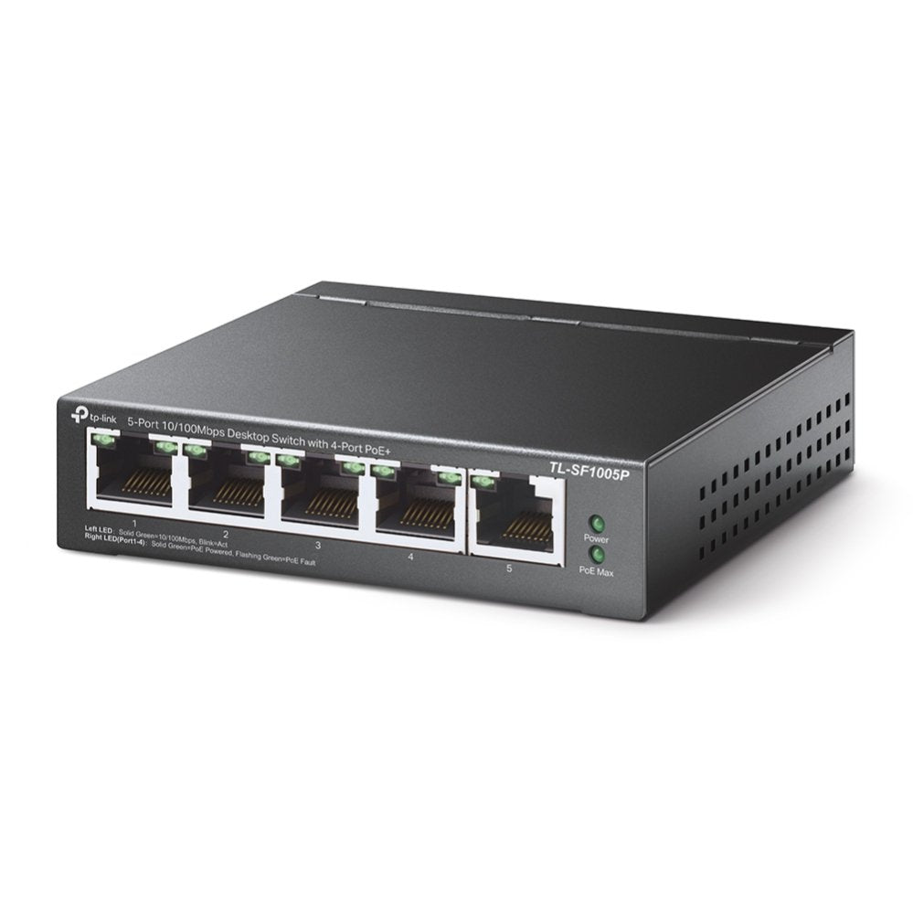 Switch Tp-Link Tl-Sf1005p 5 Puertos Rj-45 10 100 Poe