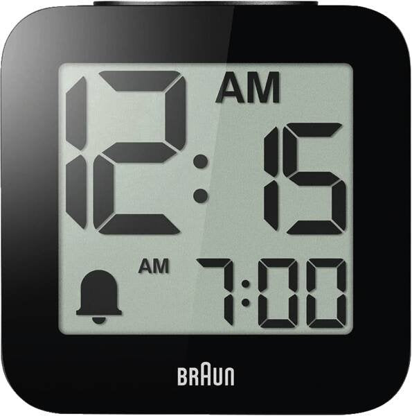 Braun  Bc 25 Bp Schwarz Quarzwecker Mit Sprachausgabe