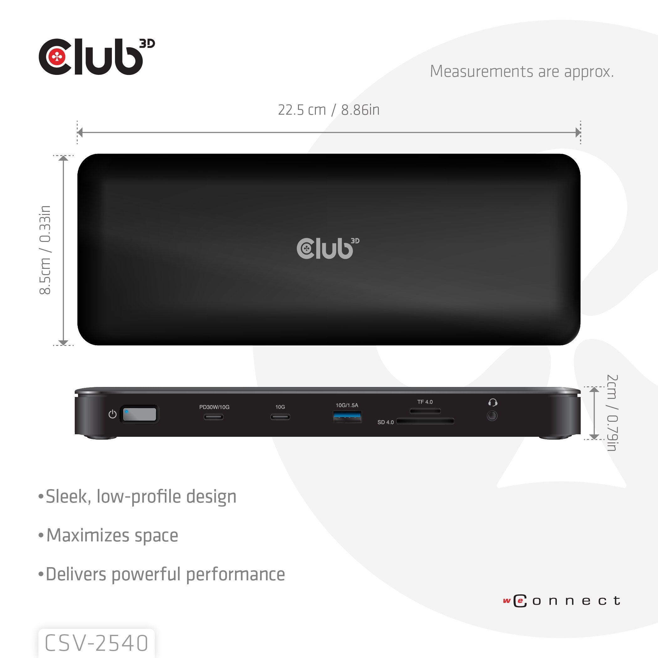 Club3d Usb-C 14in1-Dock>2xdp2.1 2xhdmi 3xusb-C 4k60hz Pd100w Retail