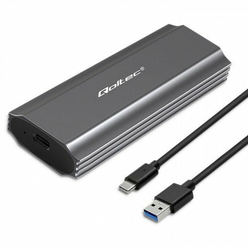 EAN 5901878522715 - Qoltec 52271 caja para disco duro externo Caja externa para unidad de estado sólido (SSD) Gris M.2 imagen 1