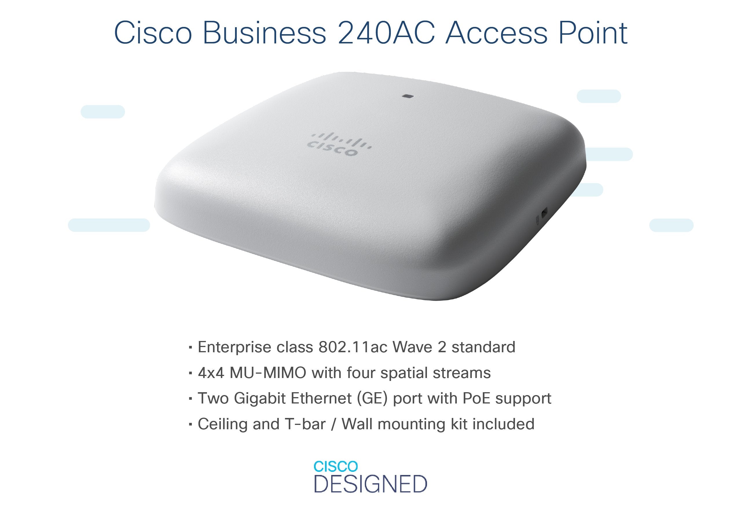 EAN 889728275033 - Cisco CBW240AC 1733 Mbit/s Gris Energía sobre Ethernet (PoE) imagen 5