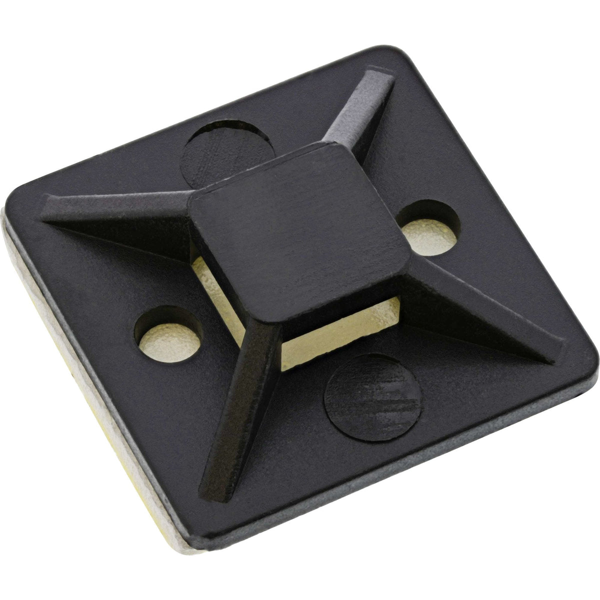 Inline Cable Tie Mounts Adhesivo 25x25mm Negro 10uds