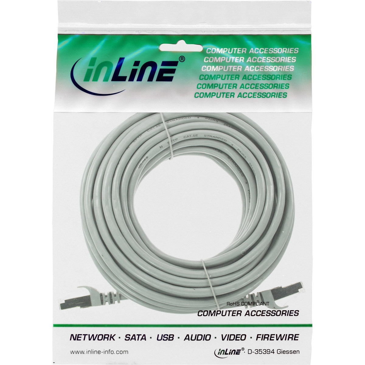 Cable De Red Inline F/Utp Cat.5e Gris 7,5m