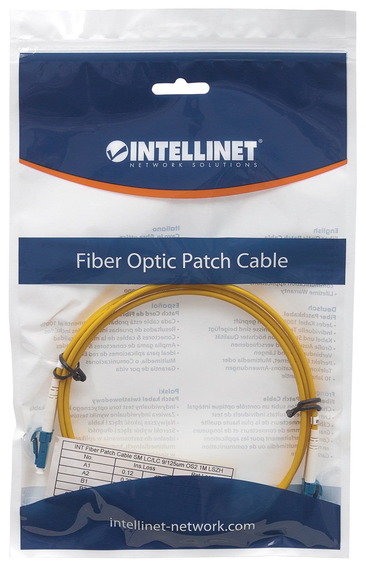 EAN 0766623750004 - Intellinet 750004 Cable de fibra óptica e InfiniBand 2 m LC Amarillo imagen 4