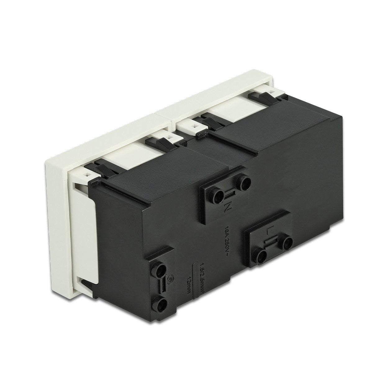 Easy 45 Schutzkontakt-Steckdose 2-Fach 45°-Anordnung 45 X 45 Mm