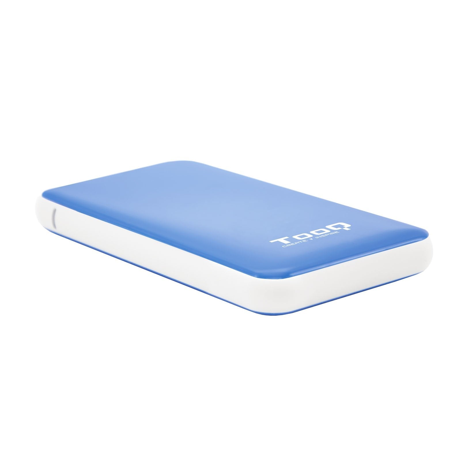 Tooq Carcasa Externa Hdd/Sdd 2.5" Hasta 9.5mm Sata Usb 3.0/3.1 Gen 1 - Sin Tornillos - Azul/Blanco