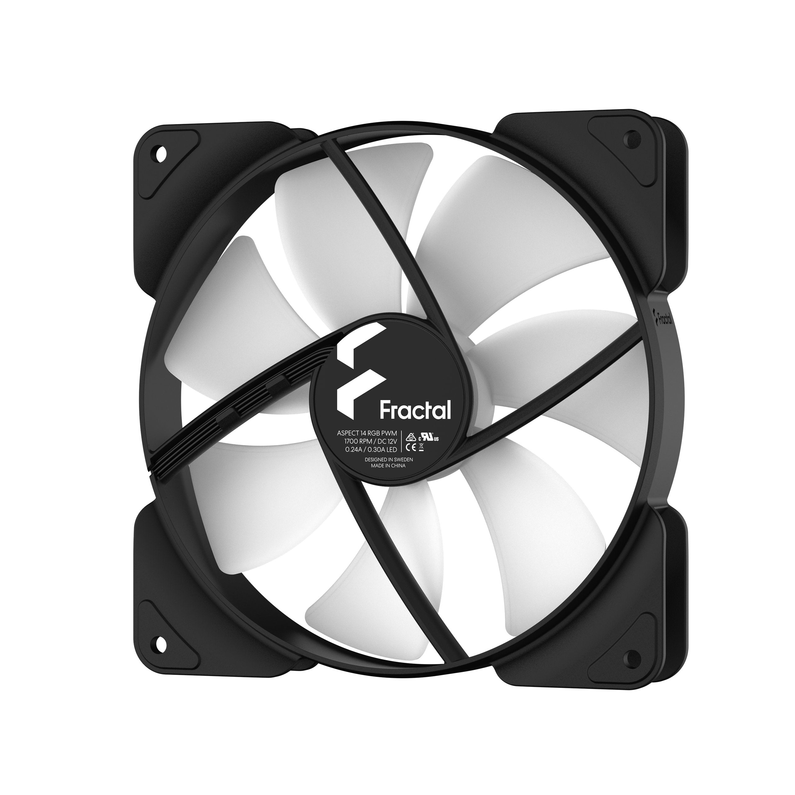 Ventilador Fractal Design Aspecto 14 Rgb Pwm Negro Fd-F-As1-1405