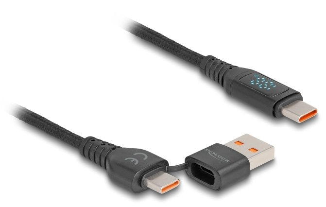 Delock Usb 2.0 Cable De Carga Usb Tipo-C + Usb Typ-A Macho A 2m
