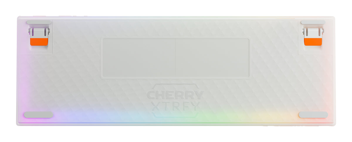Cherry K5 Pro Tmr Compact, Con Cable, Usb, Mechanischer Switch, Azerty, Rgb-Led, Naranja, Blanco