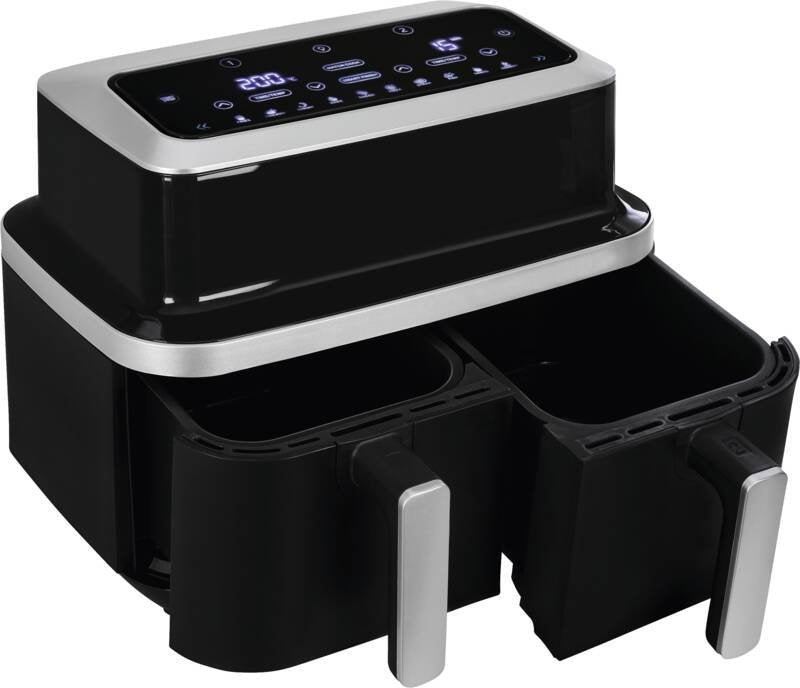 Exquisit Gutfels Airfry 5010 Doppelheissluftfrit.2600w 2x4.2l 80°-200°C Timer