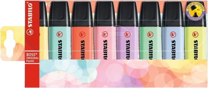 Stabilo Boss Marcador Fluorescente Pastel Estuche 8 Colores