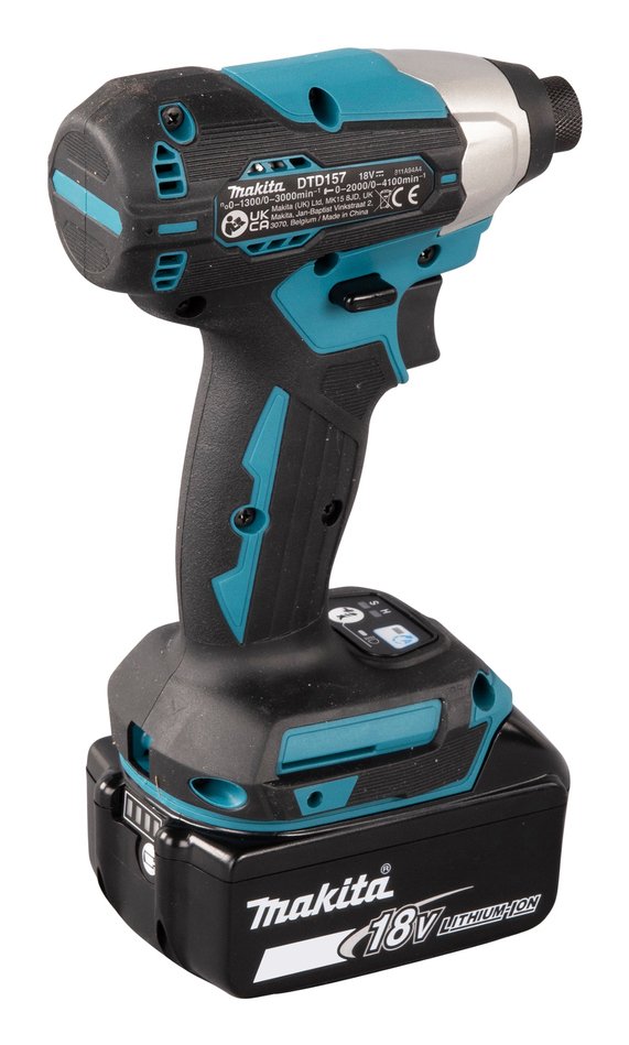EAN 0088381738576 - Makita DTD157Z atornilladora de impacto con batería 1/4" 3000 RPM 140 Nm Negro, Verde 18 V imagen 5