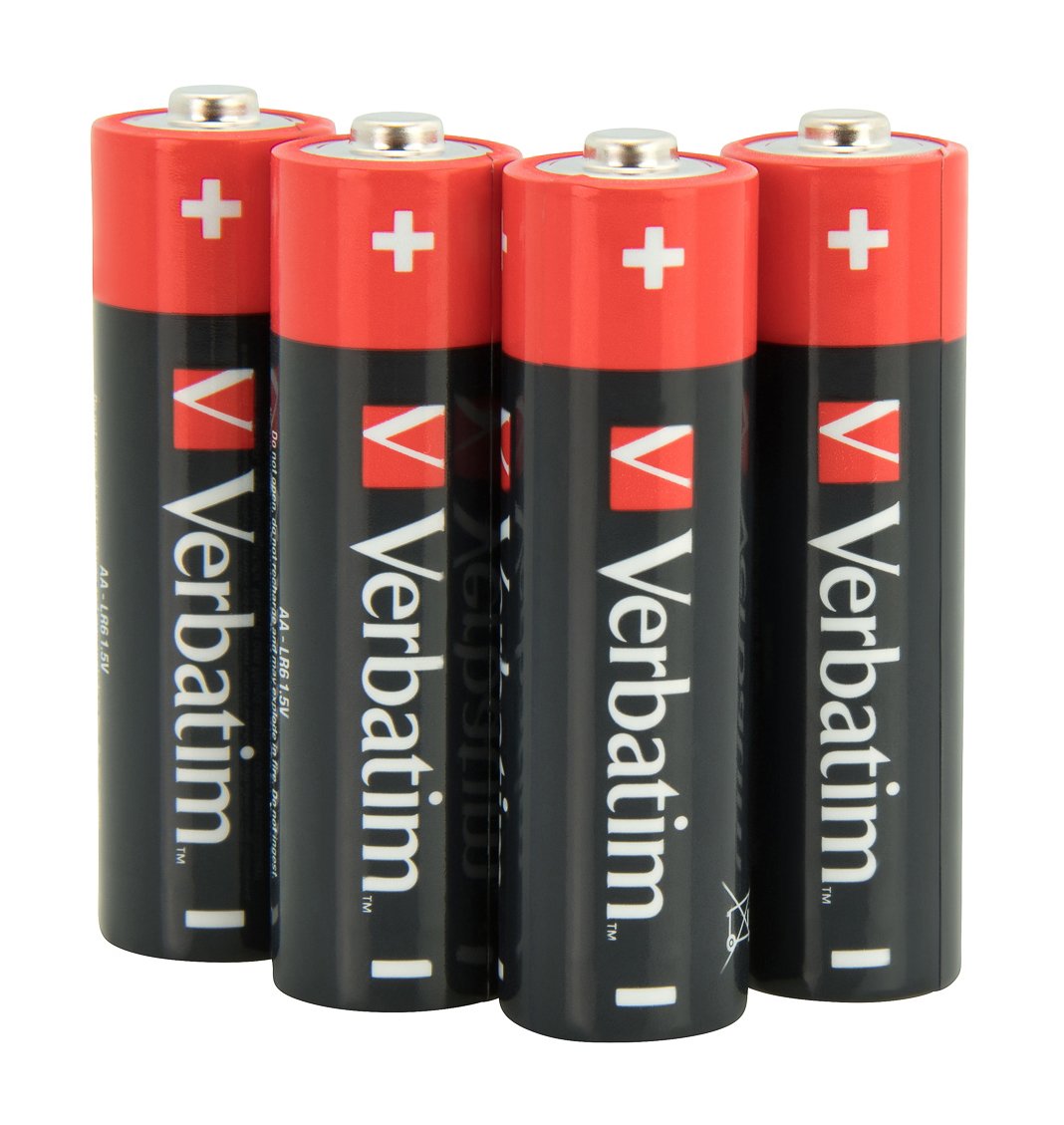 Verbatim Bateria Alkaline, Mignon, Aa, Lr06, 1.5v   Pack 4 Pilas