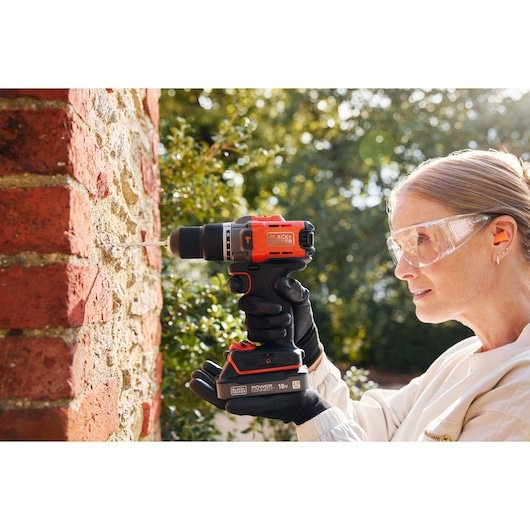 Taladro De Impacto Inalámbrico Negro&Decker 18 V 2 X 2 Ah. Kof Bcd383d2xk