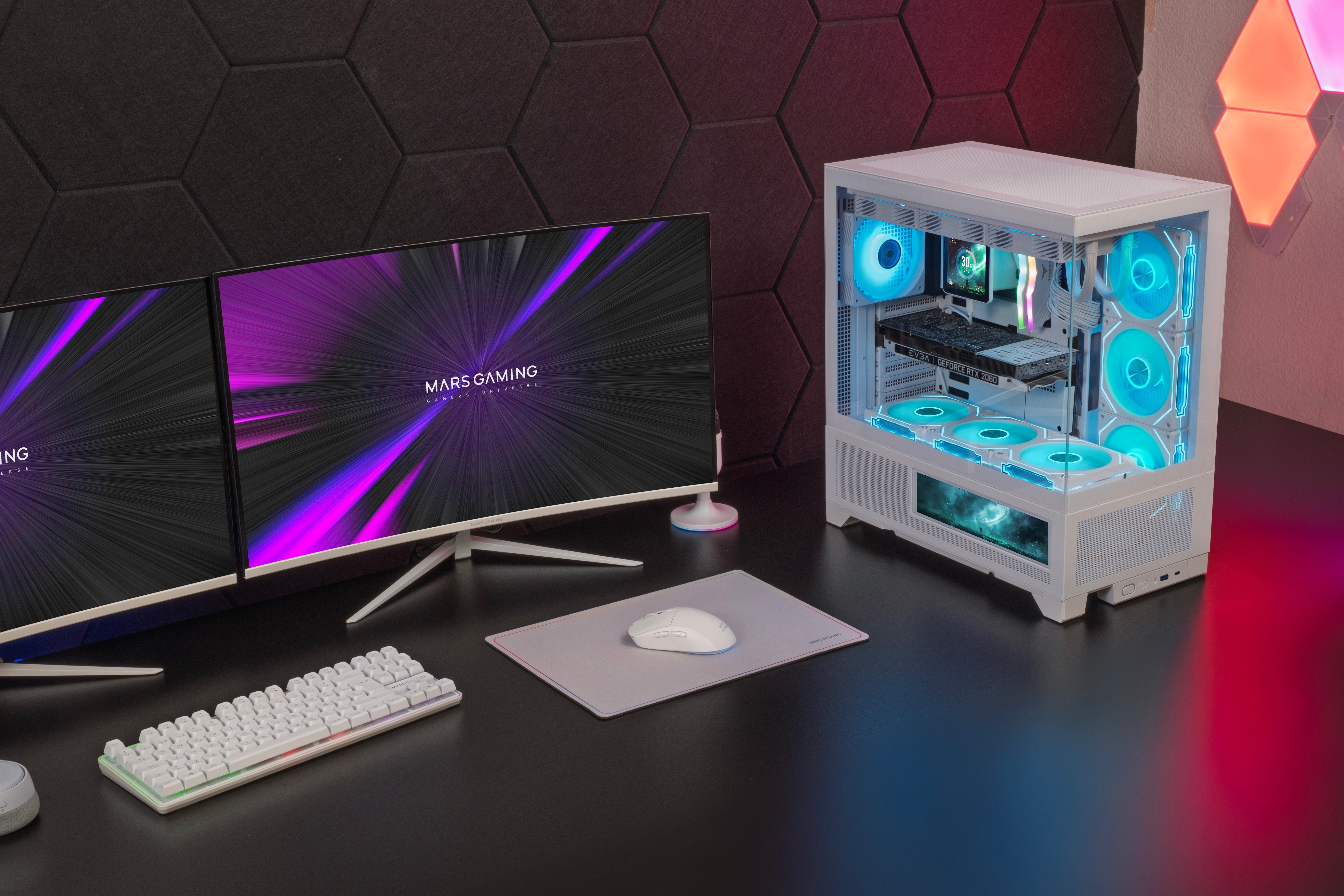 EAN 8435693112563 - Mars Gaming MCLCDXW carcasa de ordenador Midi Tower Blanco imagen 17