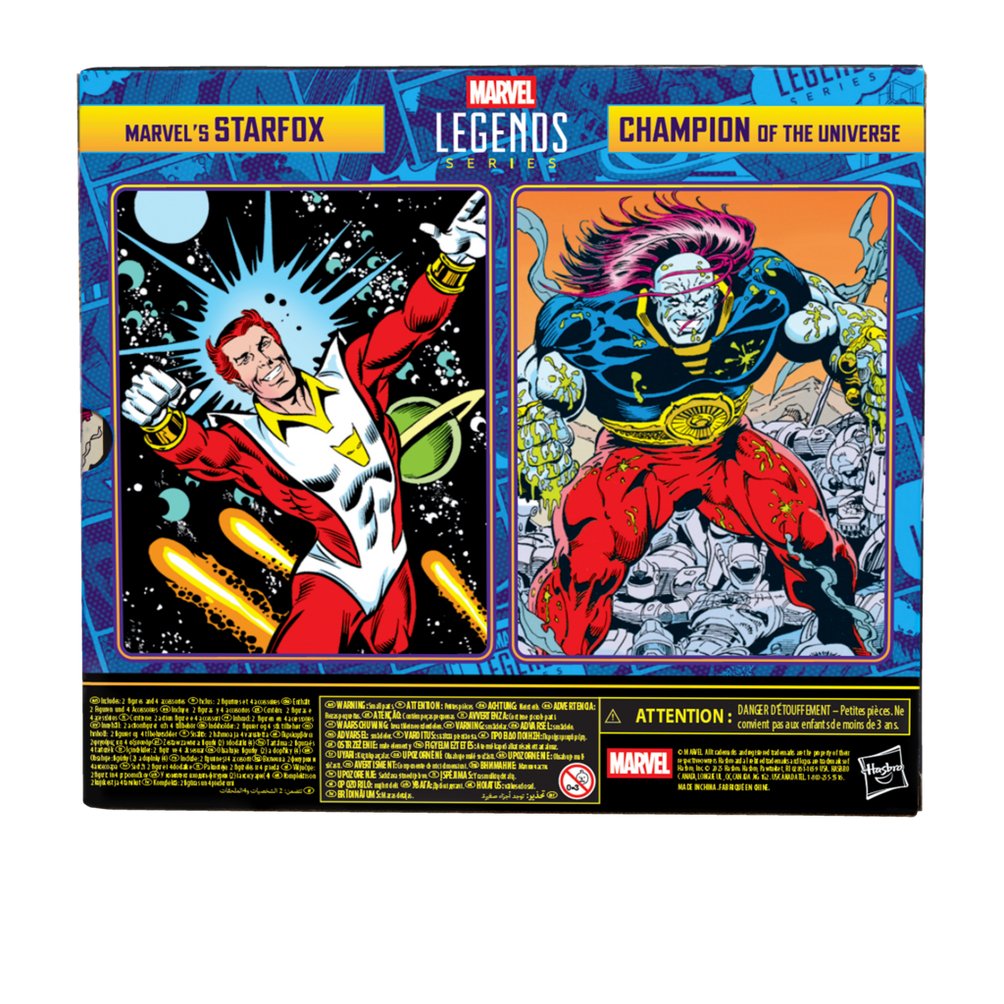 Blister 2 Figuras Starfox & Champion Of The Universe Marvel Legends Series 15cm