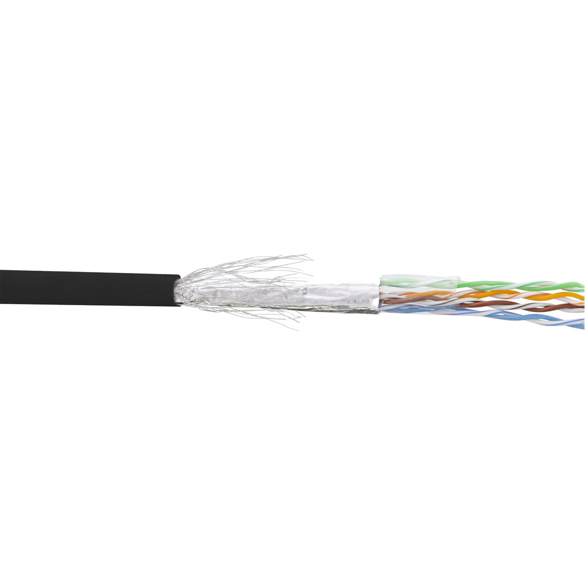 Cable De Red Inline Sf/Utp Cat.5e Awg26 Cca Pvc Negro 100m