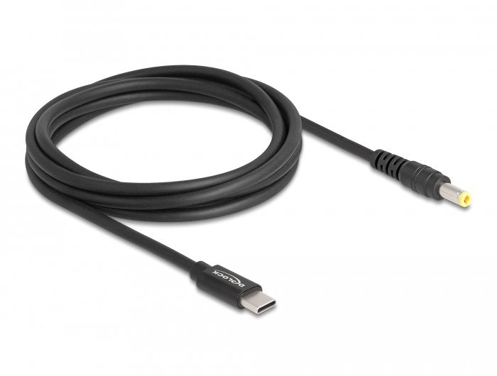 Delock Notebook Ladecable Usb Type-C Stecker Zu 5,5 X 2,5 Mm Stecker