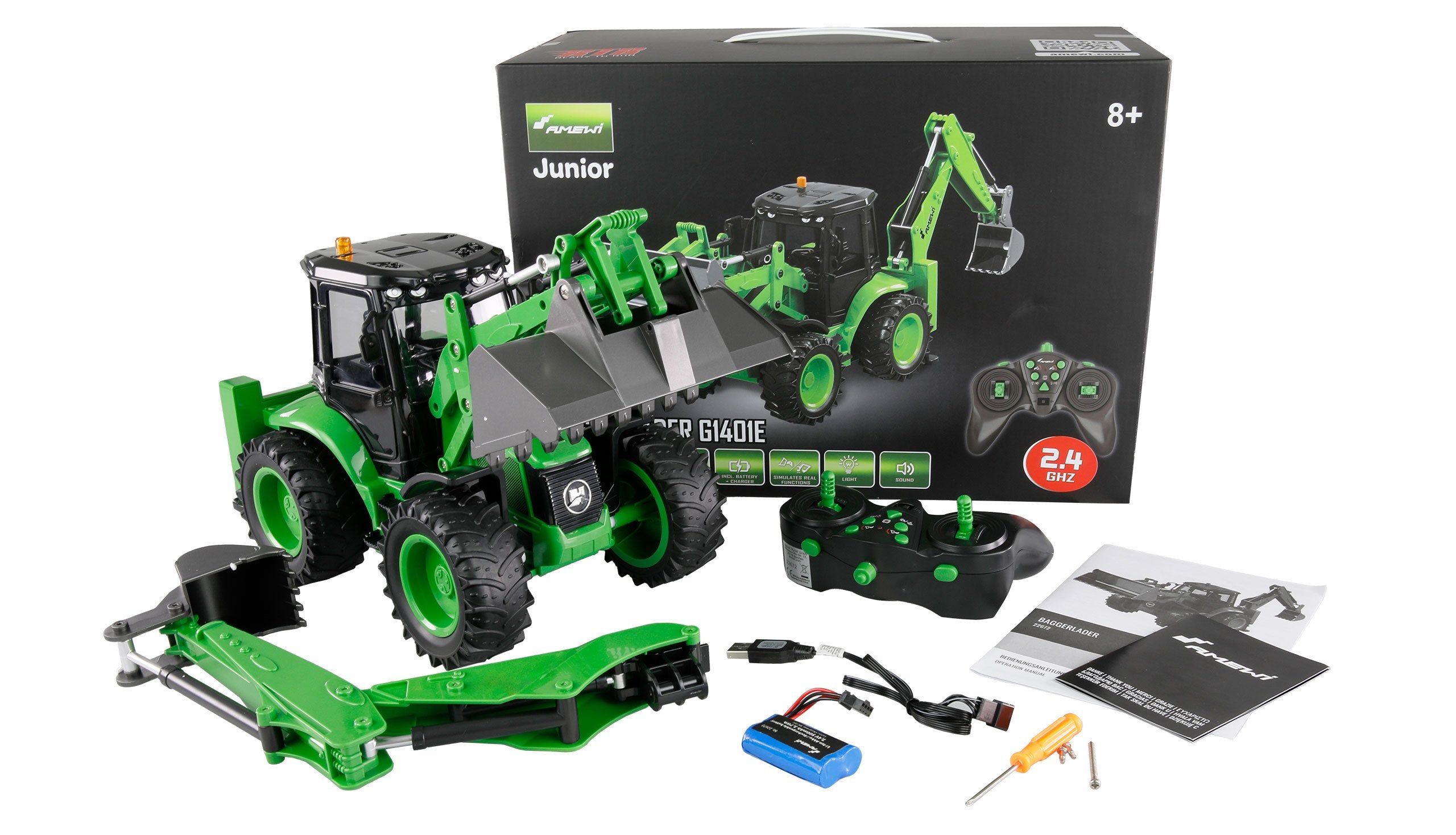 EAN 4262408975786 - Amewi G1401E modelo controlado por radio Excavadora Motor eléctrico 1:14 imagen 2