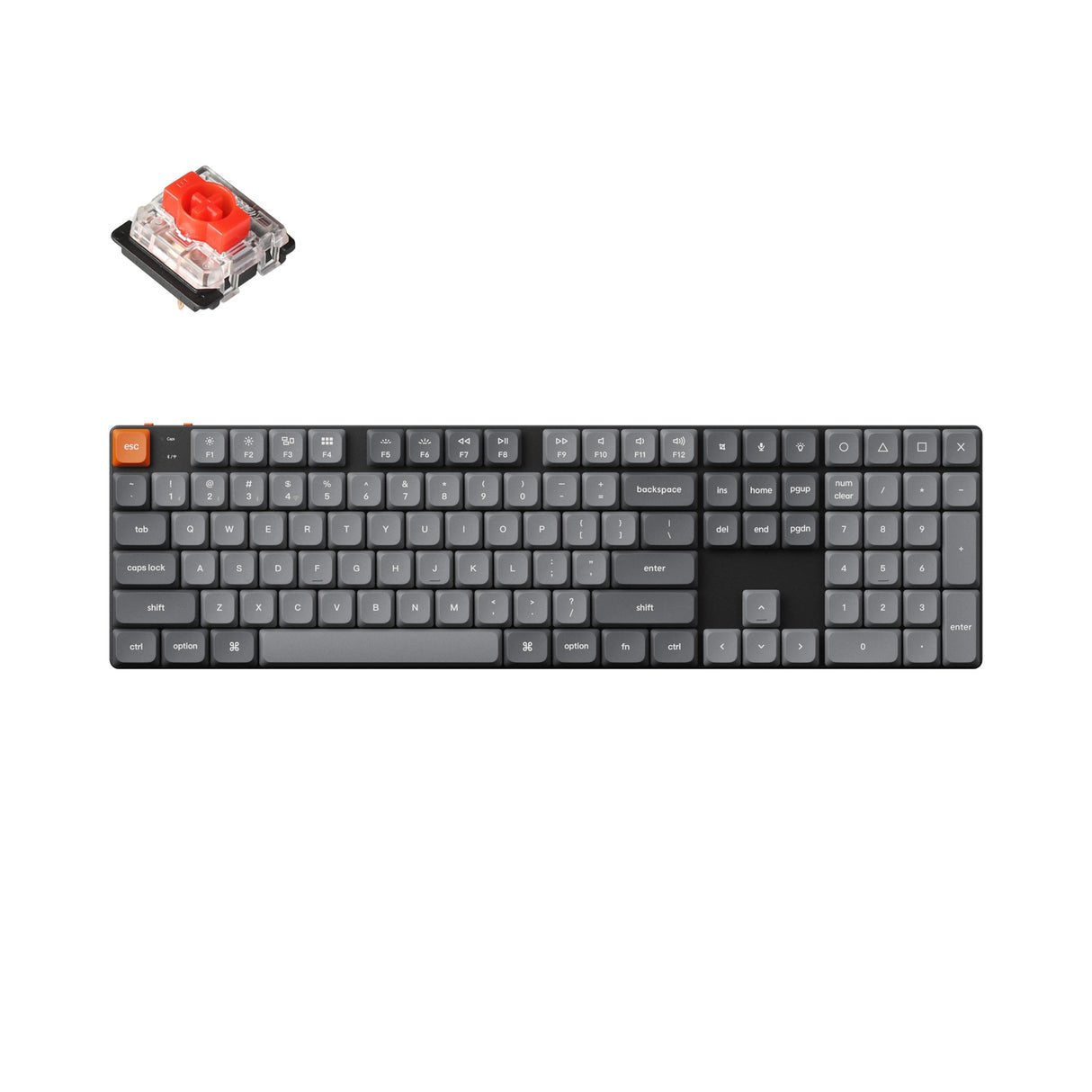 Keychron K5 Max Full Size Red Switch Black