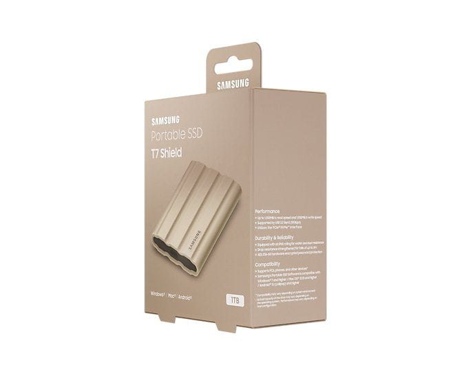 Samsung Ssd Portable T7 Shield 1tb Beige Retail (N)