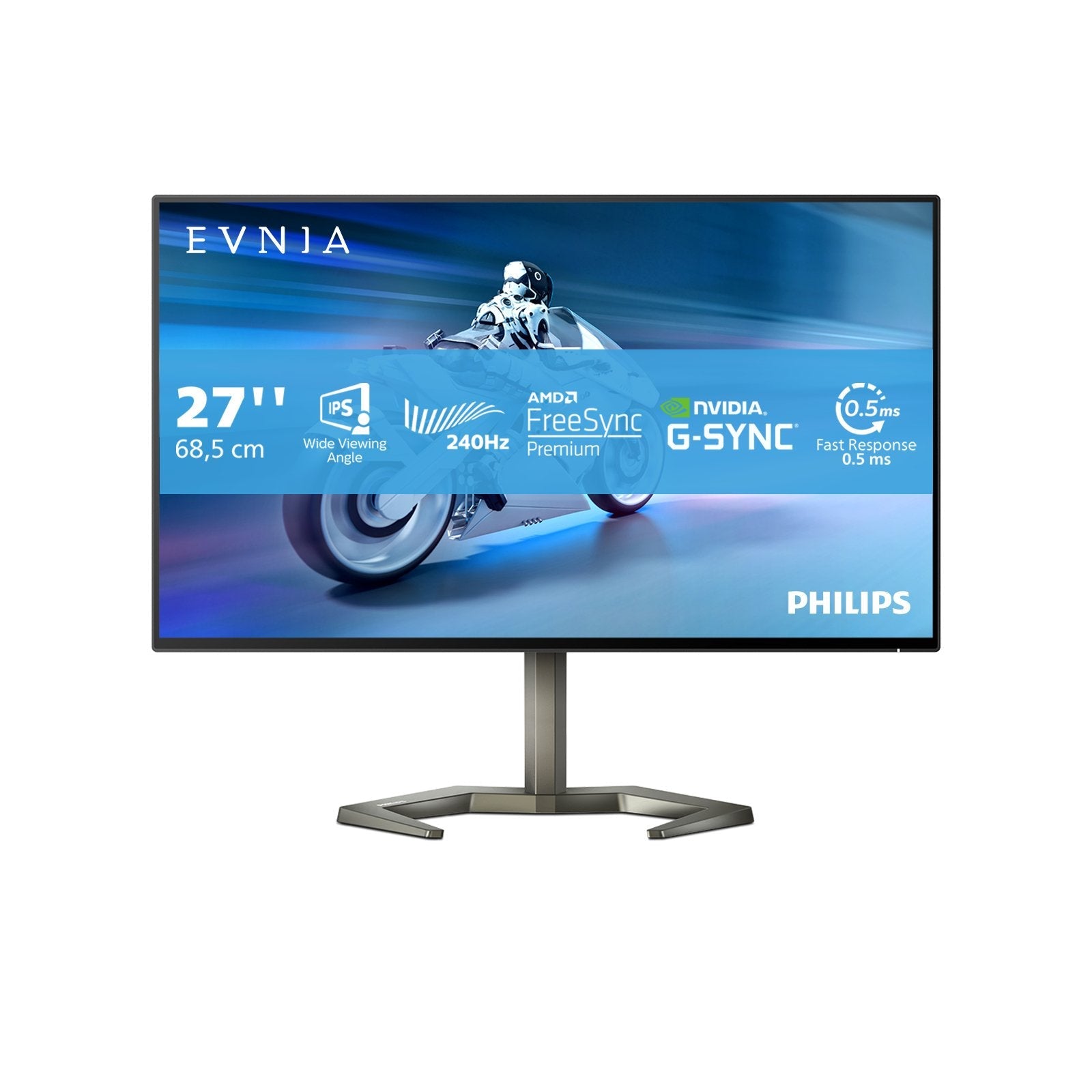 Monitor Gaming Philips 27m1n5200pa 27' Full Hd 0.5ms 240hz Ips Multimedia Negro