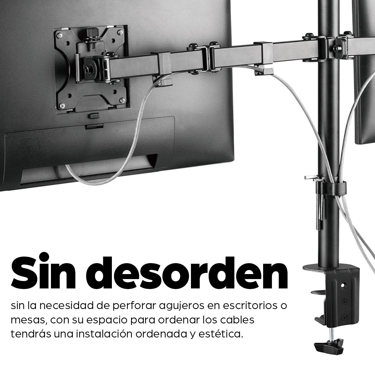 EAN 0766623461528 - Manhattan 461528 soporte para monitor 81,3 cm (32") Escritorio Negro imagen 7