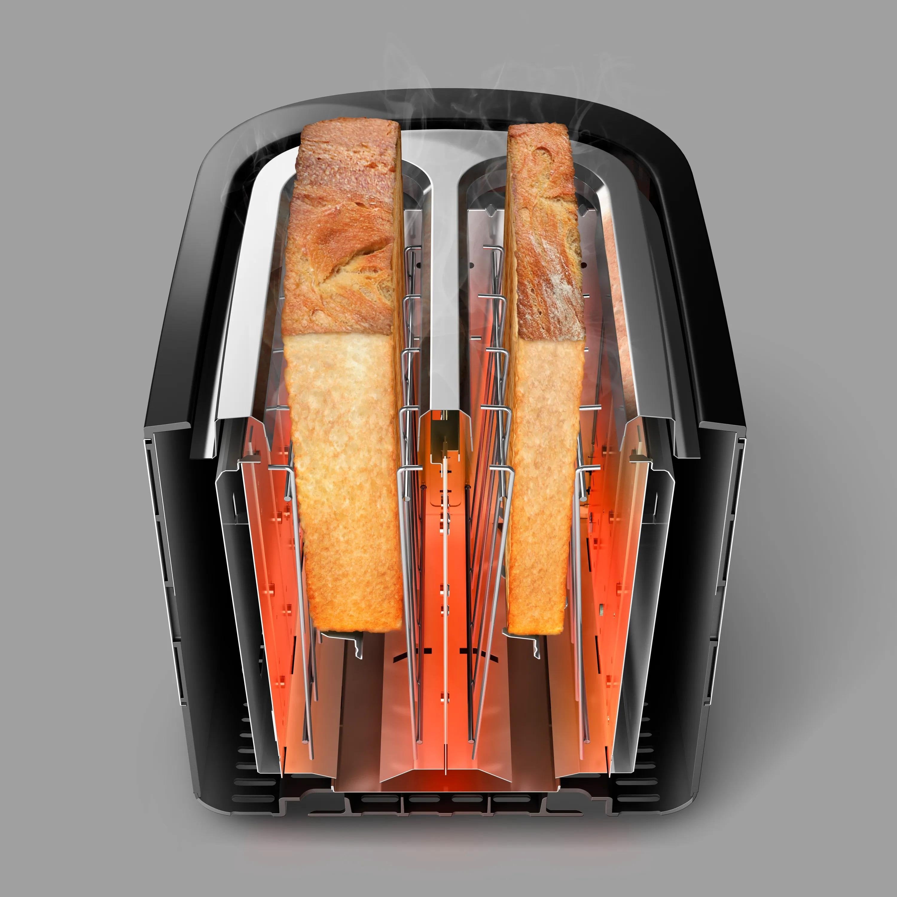 EAN 8710103792420 - Philips Viva Collection HD2635/90 tostadora 7 2 rebanada(s) 950 W Negro, Titanio imagen 6