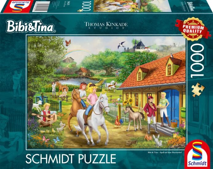 Juegos Schmidt Thomas Kinkade Studios: Bibi Y Tina - Diversión En El Martinshof, Puzzle 1000 Parts 58425