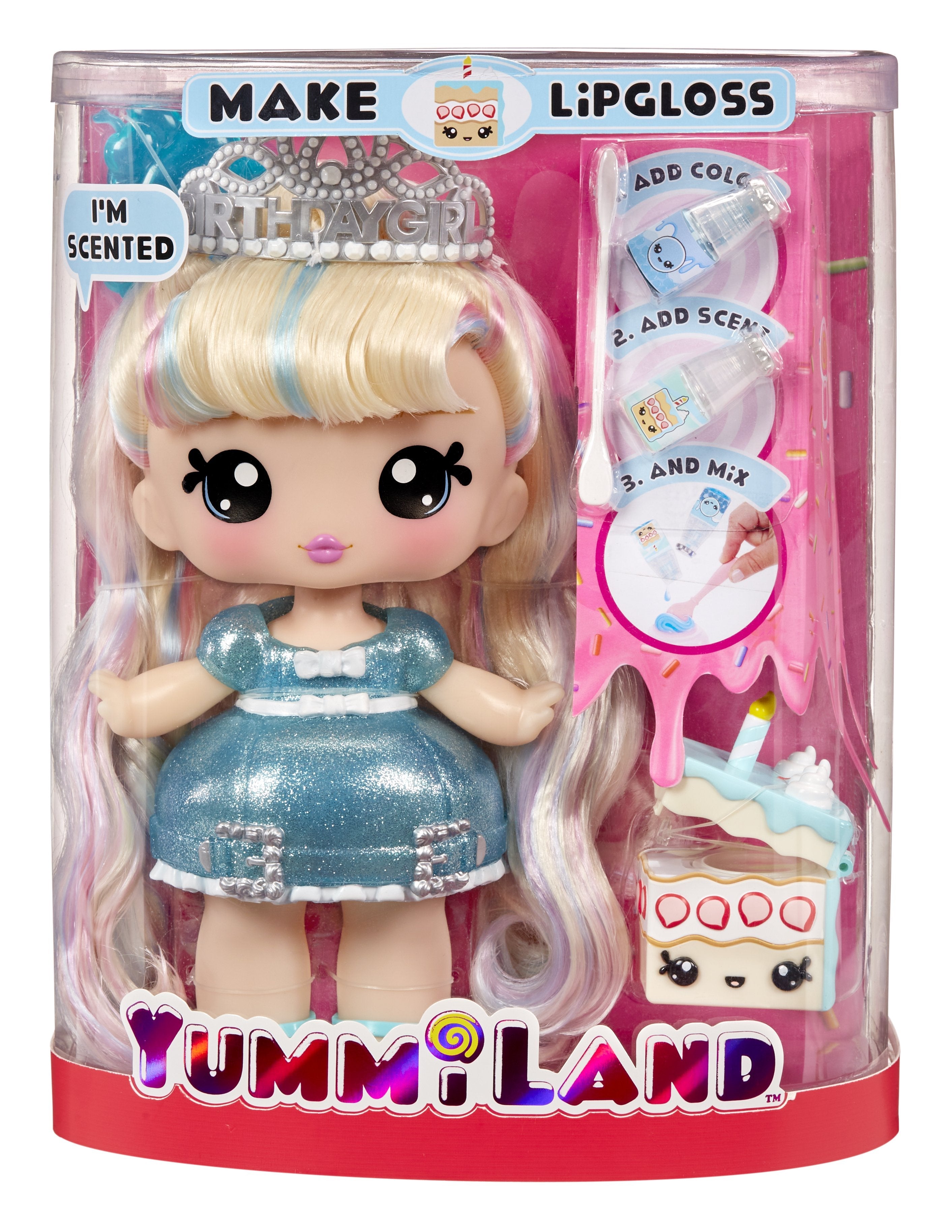 EAN 35051120742 - MGA Entertainment Yummiland Large Doll + Lipgloss Pet- Callie Birthday Cake imagen 6