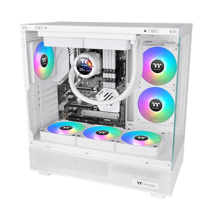 Ventilador  Pc Thermaltake Ct140 Ex Argb Sync De Refrigeración Para Pc, Ventilador Blanco, Paquete De 3 Cl-F191-Pl14sw-A