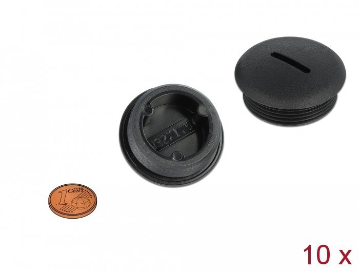Verschlussstopfen M32 X 1,5 Schwarz 10 Stück
