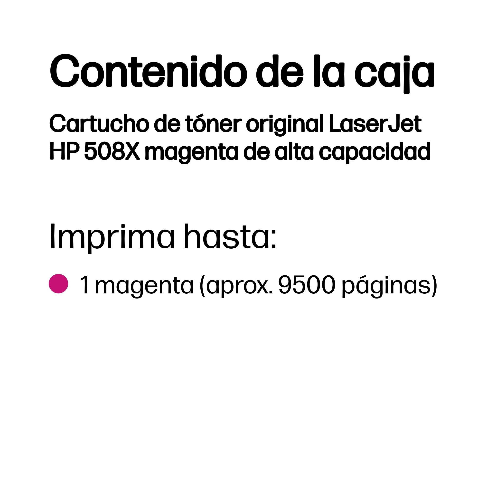 EAN 0888793237632 - HP 508X High Yield Magenta Original LaserJet Toner Cartridge cartucho de tóner 1 pieza(s) imagen 3