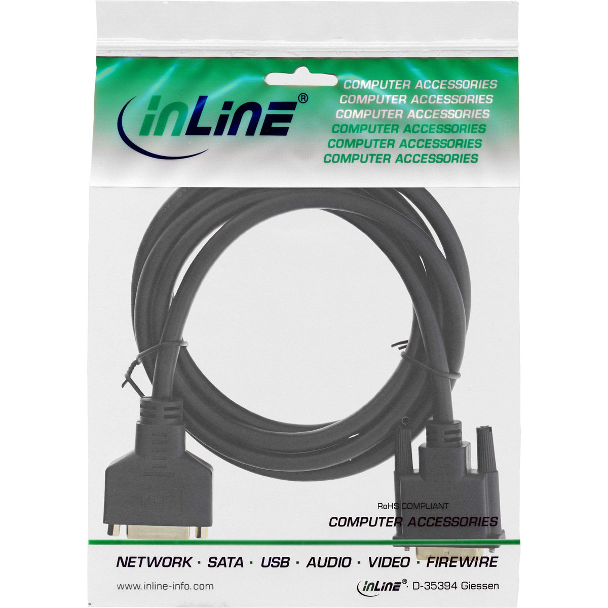 Cable Inline Dvi-D Premium 24+1 Macho A Hembra Dual Link 2m