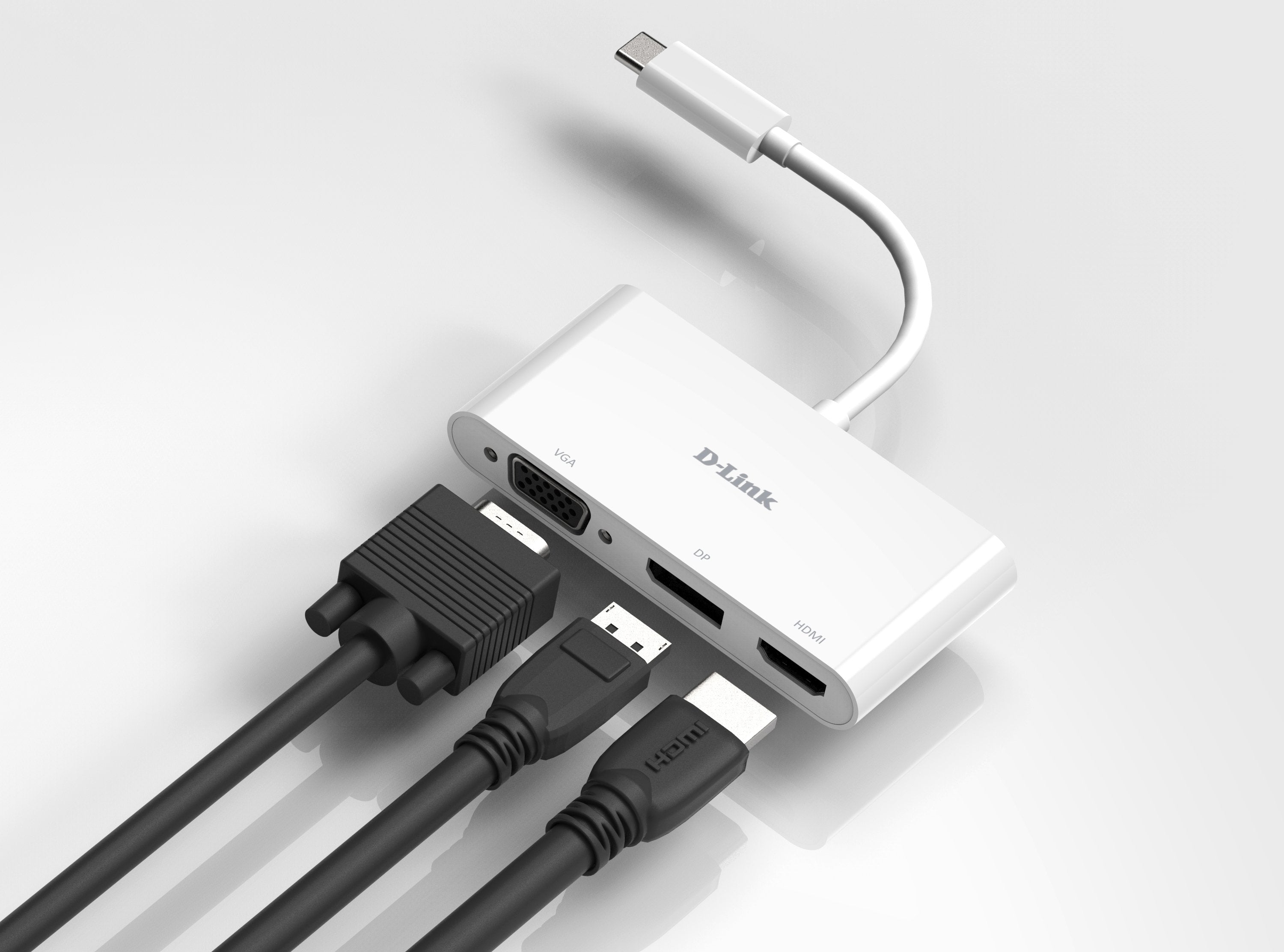 Conversor D-Link Dub-V310 1xhdmi 1xdisplayport 1xvga 15cm Blanco