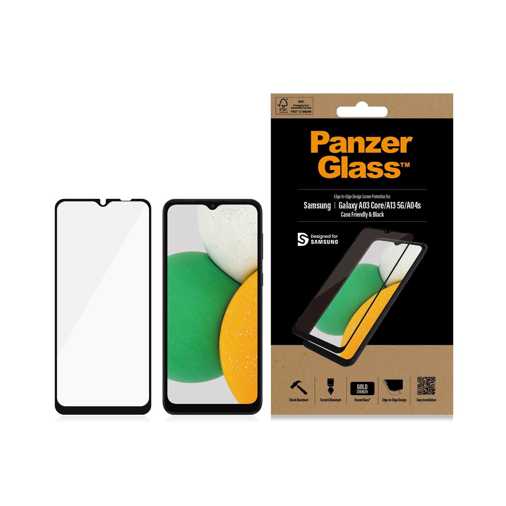 Protector Panzerglass 7283  De Pantalla O Trasero Para  Samsung - Galaxy A03 Core  Galaxy A13 5g Galaxy A04s 1 Pieza