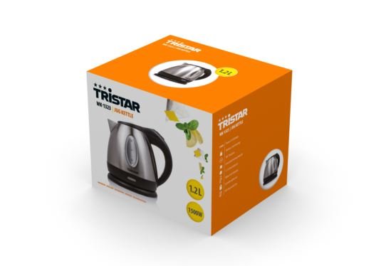 Hervidor Tristar Wk-1323 1500w 1.2l Carcasa Acero Inox Resistencia Oculta Base Giratoria 360º