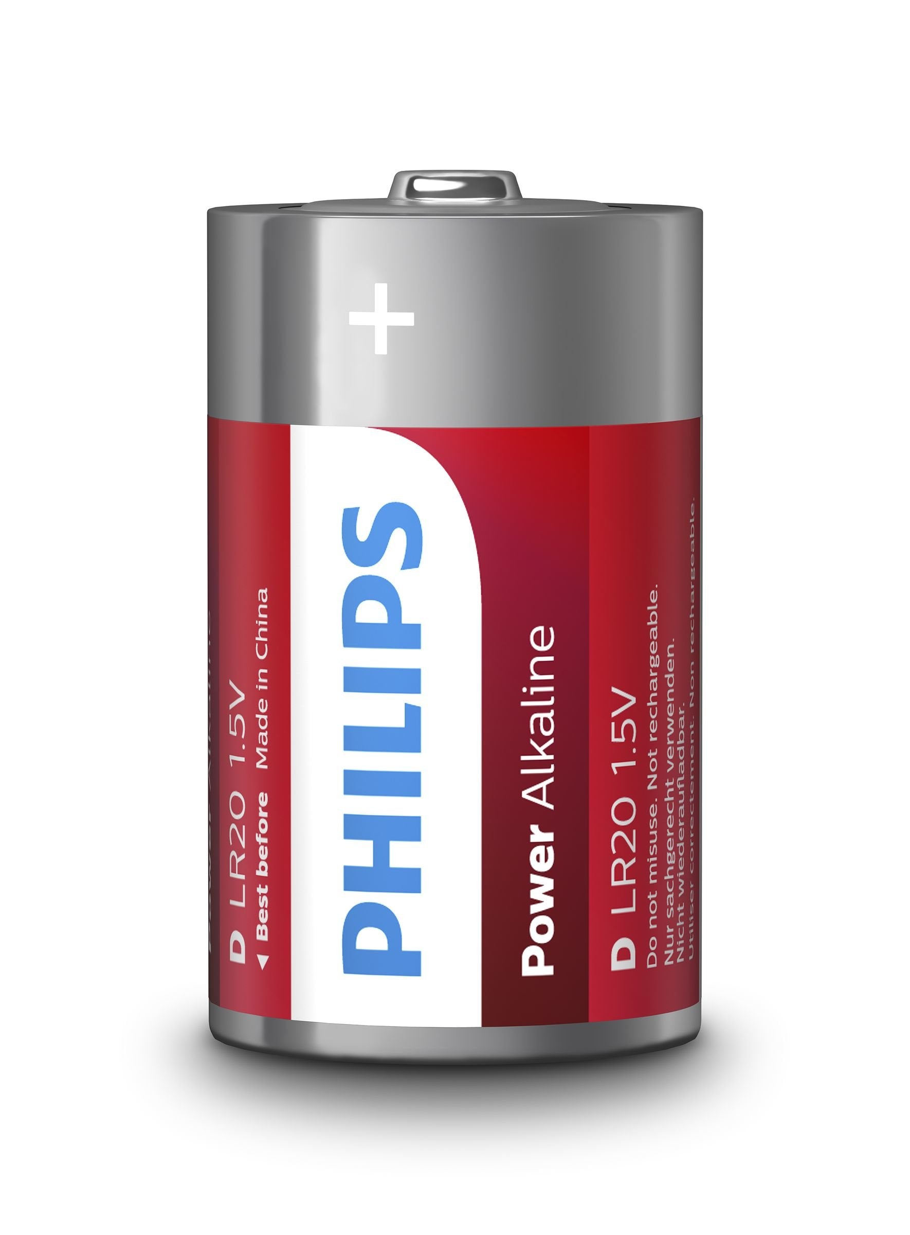Pack De 2 Pilas D Philips Lr20p2b 10 1.5v Alcalinas