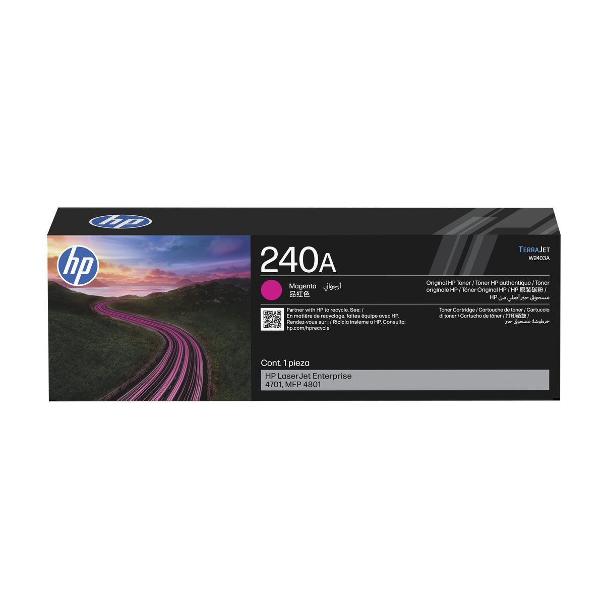 Hp Tóner Magenta W2403a 240a  2000 Copias Cartucho De Tóner Hp Laserjet 240a Magenta