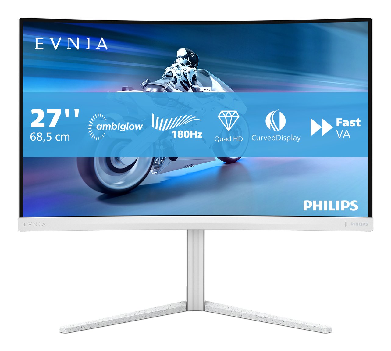 Monitor Philips 68,5cm 27,0" 27m2c5501 16:09 2xhdmi+Dp Curved Wh.